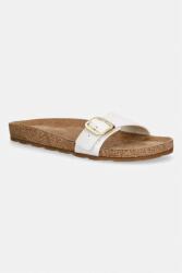 Tommy Hilfiger papuci pentru femei, din piele TH CLASSIC CORK SANDAL PEARL LTH PPY2-OBD035_00X