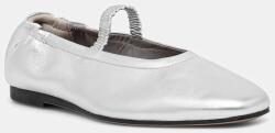 Tommy Hilfiger balerini piele SILVER LTH ELLASTIC BALLERINA PPY2-OBD01R_SLV