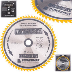 Powermat Vidia Körfűrészlap Fához - 305x30mm, 60 fog - ATB geometria (PM0902) (POW-PM0902)