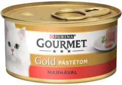 Gourmet GOLD Marhával pástétom nedves macskaeledel - 4x85 g