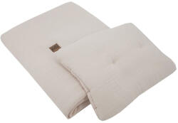EKO Beige 2 Részes Muszlin Babaágynemű Szett 30x40cm és 75x100cm - Légáteresztő, Puha Komfort Babáknak