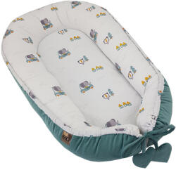 EKO Cars Pamut Velvet Babafészek 90x60cm - Puha Autós Mintás Pihenőfészek Babáknak