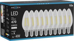 Mexen Vintis 10x Bec filament LED E14, C35, 4W, Neutră - 4000K, 470 lm, clar - L154-E14-0427-00x10 - L154-E14-0440-00x10 (L154-E14-0440-00x10)