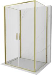 Mexen Exo-3S cabina de duș cu 3 pereți și ușă batantă 100 x 75 cm, transparentă, aurie - 814-100-075-50-00-3S (814-100-075-50-00-3S)