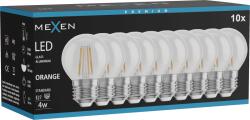 Mexen Vintis 10x Bec LED filament E27, G45, 4W, 55 lm, portocaliu - L156-E27-04XX-48x10 (L156-E27-04XX-48x10)