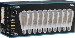 Mexen Vintis 10x Bec cu filament LED E27, ST64, 8W, Caldă - 2700K, 680 lm, fumurie - L152-E27-0827-70x10 (L152-E27-0827-70x10)