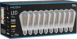 Mexen Vintis 10x Bec Filament LED E27, ST64, 4W, Caldă - 2700K, 300 lm, fumurie - L152-E27-0427-70x10 (L152-E27-0427-70x10)