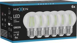 Mexen Vintis 6x Bec LED filament E27, G45, 4W, 55 lm, verde - L156-E27-04XX-46x06 (L156-E27-04XX-46x06)