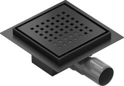 Mexen Flat-Q M08 rigolă de pardoseală pătrată 12 x 12 cm, neagră - 1710512 (1710512)