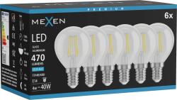 Mexen Vintis 6x Bec Filament LED E14, G45, 4W, Rece - 6500K, 470 lm, clar - L156-E14-0465-00x06 (L156-E14-0465-00x06)