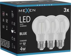 Mexen Vintis 3x Bec Filament LED E27, A60, 4W, 55 lm, albastru - L150-E27-04XX-47x03 (L150-E27-04XX-47x03)