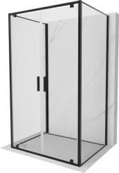 Mexen Exo-3S cabina de duș cu 3 pereți batantă 100 x 90 cm, transparentă, neagră - 8182-100-090-70-00-3S (8182-100-090-70-00-3S)