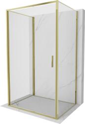 Mexen Exo-3S cabina de duș cu 3 pereți basculantă 75 x 85 cm, transparentă, aurie - 817-075-085-50-00-3S (817-075-085-50-00-3S)