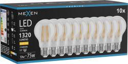 Mexen Vintis 10x Bec LED filament E27, A60, 10W, Cald - 2700K, 1320 lm, clar - L150-E27-1027-00x10 (L150-E27-1027-00x10)