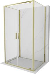 Mexen Exo-3S cabina de duș pe 3 pereți, cu ușă batantă 110 x 80 cm, transparentă, aurie - 8182-110-080-50-00-3S (8182-110-080-50-00-3S)