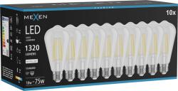 Mexen Vintis 10x Bec LED Filament E27, ST64, 10W, Neutră - 4000K, 1320 lm, clar - L152-E27-1040-00x10 (L152-E27-1040-00x10)