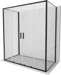 Mexen Exo-3S cabina de duș cu 3 pereți glisantă 170 x 80 cm, transparentă, neagră - 8152-170-080-70-00-3S (8152-170-080-70-00-3S)