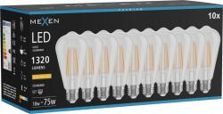 Mexen Vintis 10x Bec LED filament E27, ST64, 10W, Cald - 2200K, 1320 lm, transparent - L152-E27-1022-00x10 (L152-E27-1022-00x10)