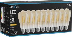Mexen Vintis 10x Bec LED filament E27, ST64, 4W, Caldă - 2200K, 400 lm, chihlimbar - L152-E27-0422-50x10 (L152-E27-0422-50x10)