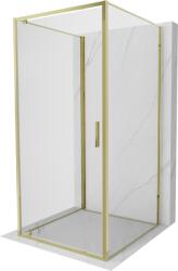 Mexen Exo-3S cabină de duș 3 pereți batantă 85 x 85 cm, transparentă, aurie - 8181-085-085-50-00-3S (8181-085-085-50-00-3S)