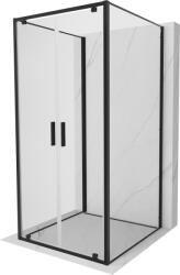 Mexen Exo-BR Duo 3S cabina de duș batantă cu 3 pereți 70 x 70 cm, transparentă, neagră - 8182-070-070-70-00-3S (8182-070-070-70-00-3S)