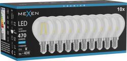 Mexen Vintis 10x Bec filament LED E14, G45, 4W, Rece - 6500K, 470 lm, clar - L156-E14-0465-00x10 (L156-E14-0465-00x10)