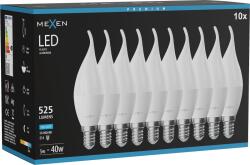 Mexen Nova 10x Bec LED tip flacără E14, C37, 5W, Rece - 6500K, 525 lm - L106-E14-0565-01x10 (L106-E14-0565-01x10)
