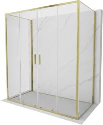 Mexen Exo-3S cabină de duș de 3 pereti, glisantă 170 x 90 cm, transparentă, aurie - 8152-170-090-50-00-3S (8152-170-090-50-00-3S)