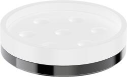 Mexen Triv săpunieră de sine stătătoare, albă/black chrome - 70A33057-73W (70A33057-73W)