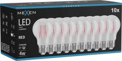 Mexen Vintis 10x Bec LED cu filament E27, A60, 4W, 55 lm, roșu - L150-E27-04XX-45x10 (L150-E27-04XX-45x10)