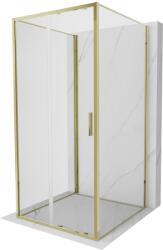 Mexen Exo-3S cabina de duș cu 3 pereți glisantă 90 x 90 cm, transparentă, aurie - 8151-090-090-50-00-3S (8151-090-090-50-00-3S)