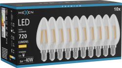 Mexen Vintis 10x Bec filament LED E14, C35, 6W, Cald - 2700K, 720 lm, clar - L154-E14-0627-00x10 (L154-E14-0627-00x10)