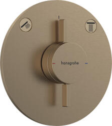Hansgrohe DuoTurn S, rejtett csaptelep 2 készülékhez, szálcsiszolt bronz, HAN-75418140 (HAN-75418140)