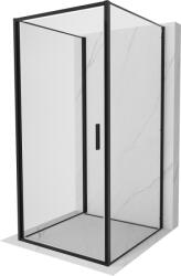 Mexen Exo-3S cabină de duș cu 3 pereți, rabatabilă 75 x 75 cm, transparentă, neagră - 817-075-075-70-00-3S (817-075-075-70-00-3S)