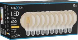 Mexen Vintis 10x Bec LED cu filament E27, G95, 4W, Caldă - 2200K, 400 lm, ambra - L157-E27-0422-50x10 (L157-E27-0422-50x10)