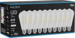 Mexen Vintis 10x Bec LED filament E27, ST64, 4W, Neutru - 4000K, 470 lm, transparent - L152-E27-0440-00x10 (L152-E27-0440-00x10)