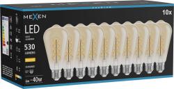 Mexen Vintis 10x Bec LED filament spiral E27, ST64, 6W, Cald - 2700K, 530 lm, chihlimbar - L162-E27-0627-50x10 (L162-E27-0627-50x10)