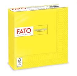 FATO Szalvéták, 1/4 hajtogatású, 33x33 cm, FATO "Smart Table", citromsárga, 50 db
