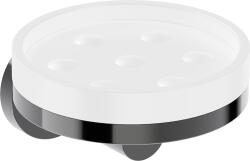 Mexen Triv săpunieră, albă/negru crom - 70A33055-73W (70A33055-73W)