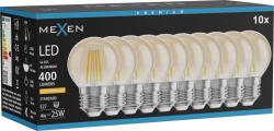 Mexen Vintis 10x Bec filament LED E27, G45, 4W, Cald - 2200K, 400 lm, chihlimbar - L156-E27-0422-50x10 (L156-E27-0422-50x10)