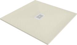 Mexen Hugo SMC négyzet alakú zuhanytálca 80 x 80 cm, bézs, fehér fedéllel - 42698080-W (42698080-W)