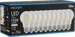 Mexen Vintis 10x LED filament izzó E27, A60, 10W, Semleges - 4000K, 1320 lm, tiszta - L150-E27-1040-00x10 (L150-E27-1040-00x10)