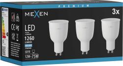 Mexen Nova 3x LED izzó GU10, 12W, Hideg - 6500K, 1260 lm - L108-GU10-1265-01x03 (L108-GU10-1265-01x03)