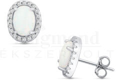  Ezüst fülbevaló opállal (AG30221) AG30221