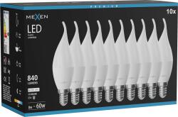 Mexen Nova 10x LED izzó láng E14, C37, 8W, Semleges - 4000K, 840 lm - L106-E14-0840-01x10 (L106-E14-0840-01x10)