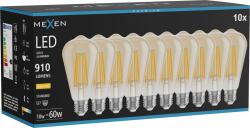 Mexen Vintis 10x LED filament izzó E27, ST64, 10W, Meleg - 2700K, 910 lm, borostyán - L152-E27-1027-50x10 (L152-E27-1027-50x10)