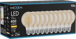 Mexen Vintis 10x LED filament izzó E27, G80, 4W, Meleg - 2700K, 400 lm, borostyán - L155-E27-0427-50x10 (L155-E27-0427-50x10)