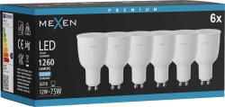 Mexen Nova 6x LED GU10 izzó, 12W, Hideg - 6500K, 1260 lm - L108-GU10-1265-01x06 (L108-GU10-1265-01x06)