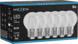 Mexen Vintis 6x LED filament izzó E27, G45, 4W, 55 lm, kék - L156-E27-04XX-47x06 (L156-E27-04XX-47x06)