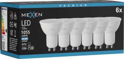 Mexen Nova 6x LED GU10 izzó, 10W, Hideg - 6500K, 1055 lm - L108-GU10-1065-01x06 (L108-GU10-1065-01x06)